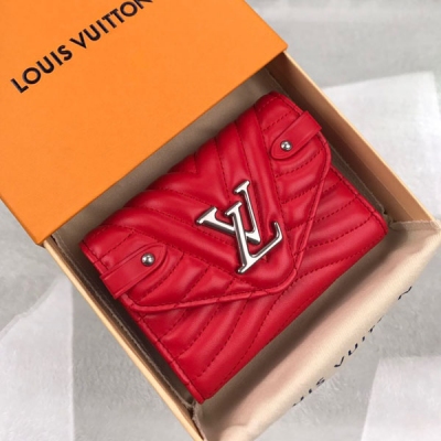 LV New Wave 短款錢夾 柔滑小牛皮 M63427紅...