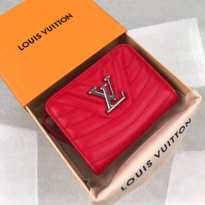 LV New Wave 拉鍊錢包 小牛皮 M63790紅色