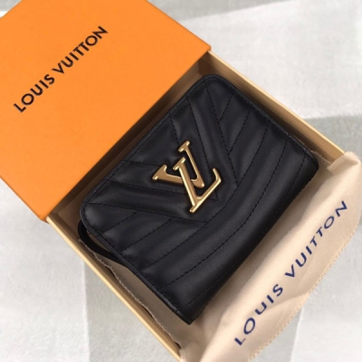 LV New Wave 拉鍊錢包 小牛皮 M63789黑色