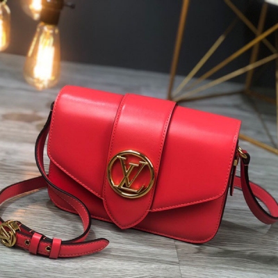 LV路易威登 SAC PONT 9 純鋼五金 M55949紅...