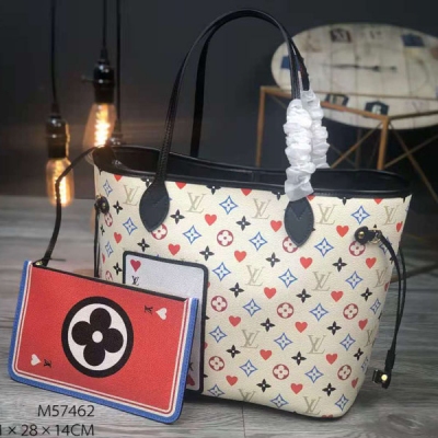 LV Neverfull 中號 撲克牌購物袋 M57462 ...
