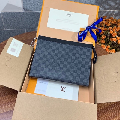 LOUIS VUITTON 人氣暢銷 N41696 黑格 P...