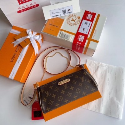 LV路易威登 EVA 中古老花晚裝包 M95567