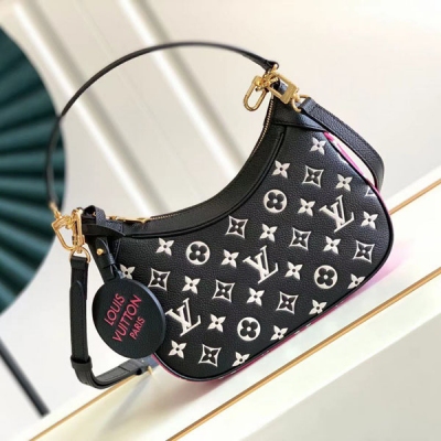 LV路易威登 Bagatelle 黑拼色原廠皮肩背包 M46...