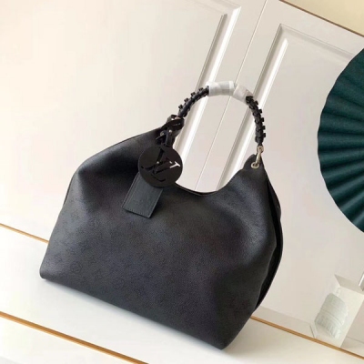 LV路易威登 SAC CARMEL 黑色全皮沖孔女士挎包 M...