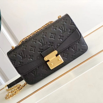 LV路易威登 Marceau 黑色壓花鏈條女包 M46200