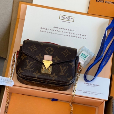 LV路易威登 MICRO MÉTIS 老花mini鏈條包 M...