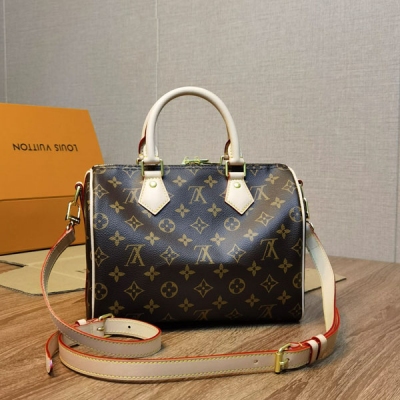 LV路易威登 Speedy 25 女士老花枕頭包 M4111...
