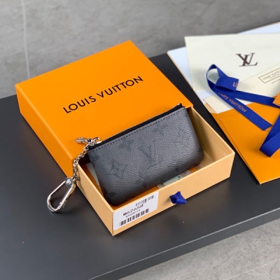 LV路易威登 灰花鑰匙零錢包 M62650 漂亮實用