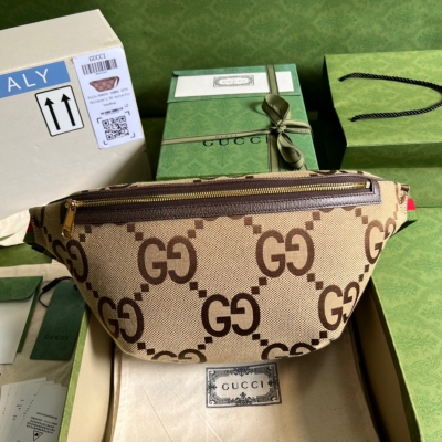 GUCCI古馳 超級雙G帆布腰包 696031