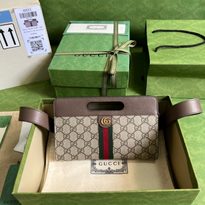 GUCCI古馳 Ophidia 女士帆布迷你腰包 70419...