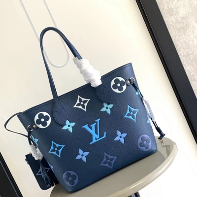 LV路易威登 Neverfull 漸變小牛皮中號購物袋 M4...