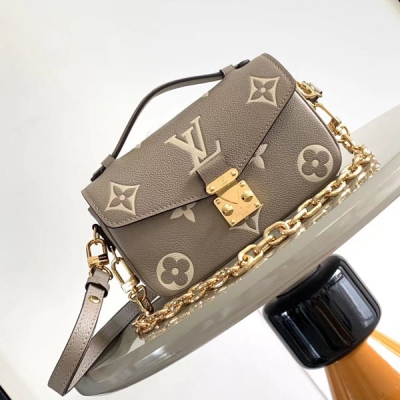 LOUIS VUITTON Onthego 大象灰全皮迷你手...