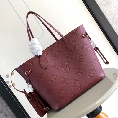 LOUIS VUITTON M45686 酒紅全皮壓花 Ne...