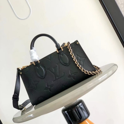 LOUIS VUITTON M23640 黑色牛皮四方包 O...