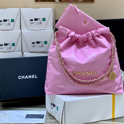 CHANEL香奈兒 春夏火爆22 bag 獨家原廠小牛皮小號...
