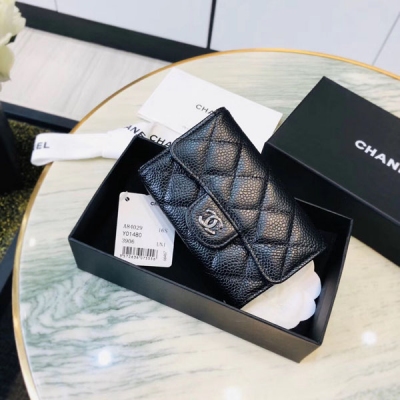 CHANEL香奈兒 超經典CF系列球紋牛皮女生零錢包