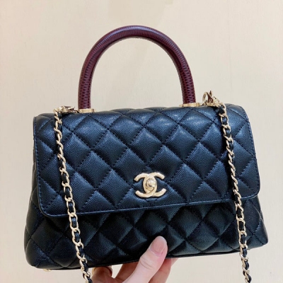 CHANEL香奈兒 新版本coco handle 黑色haa...