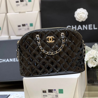 CHANEL香奈兒 2023春夏系列 超火爆黑色漆皮貝殼包 ...