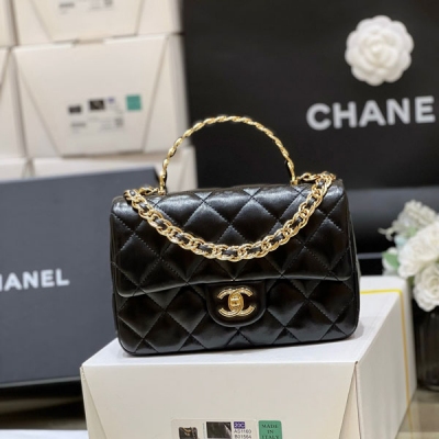 CHANEL香奈兒 2023春夏系列 CF手柄大mini黑色...