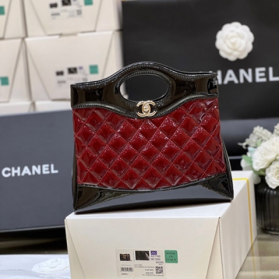 CHANEL香奈兒 原廠漆皮31bag mini女士手提包 ...