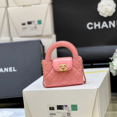 CHANEL香奈兒 2023K 超火爆迷你Kelly包 粉色...