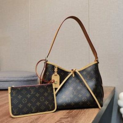 LV路易威登 M46203 CARRYALL 經典復古老花女...