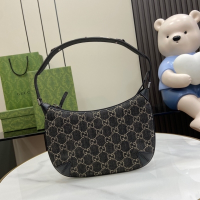 GUCCI古馳 Horsebit Slim系列 女士小號牛仔...