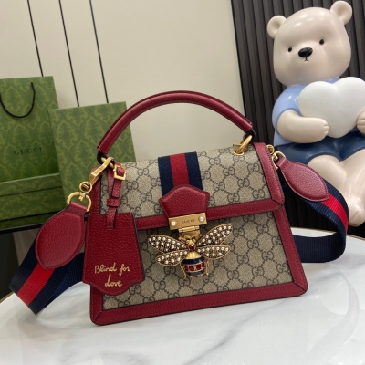 GUCCI古馳 QueenMargaret系列 彩色水晶扣鎖...