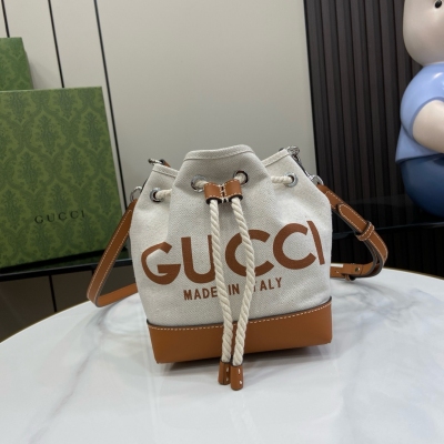 GUCCI古馳 女款拼色印花迷你肩背包 777166