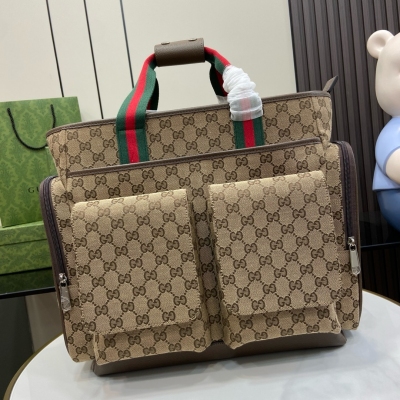 GUCCI古馳 新品大容量經典GG母嬰包 768116