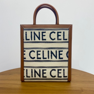 CELINE Tote 織物拼皮小號托特包 尺寸：28.5*...