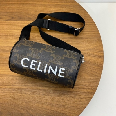 CELINE 2022 純鋼五金男女圓筒包 尺寸：22*12...