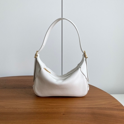 CELINE 新品 Mini Romy 白色牛皮革迷你單肩包...