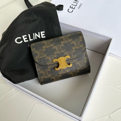 CELINE TRIOMPHE 標誌印花小號短夾 10078...