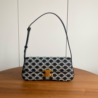 CELINE 2024 CE NEW LOLA 印花牛皮革中...