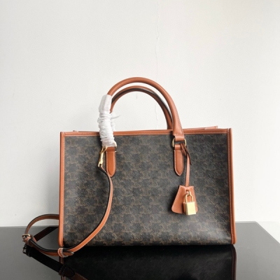 CELINE CABAS 老花牛皮橫款小號手袋
