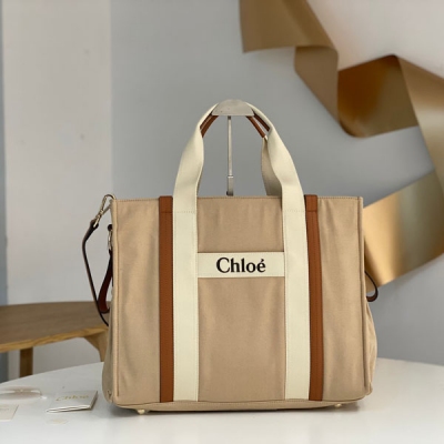 Chloe克洛伊 2023S KIDS 卡其色配棕寶媽子母包