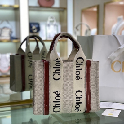 Chloe克洛伊 小號無肩帶女士潮包 Woody Tote ...