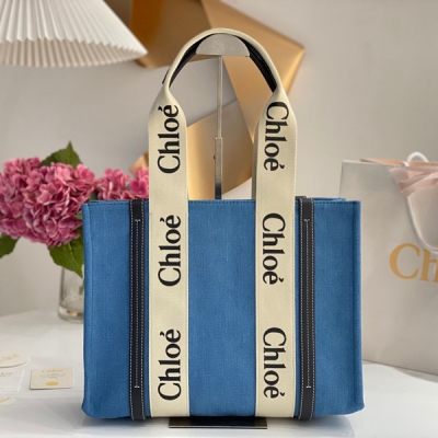 Chloe克洛伊 Woody 牛仔布中號托特包 三個尺寸